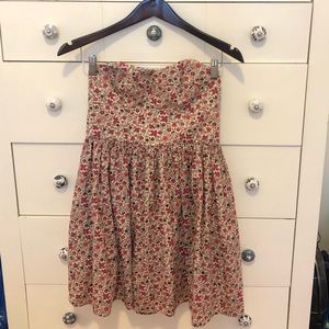 Jack Wills Charlton Paisley Strapless Dress